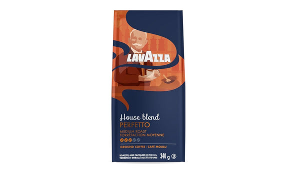 Lavazza Opera Intenso 12oz Ground Coffee, Dark Roast, Arabica and Robusta Beans, Ideal for Drip Brewers, Bold and Balanced Taste