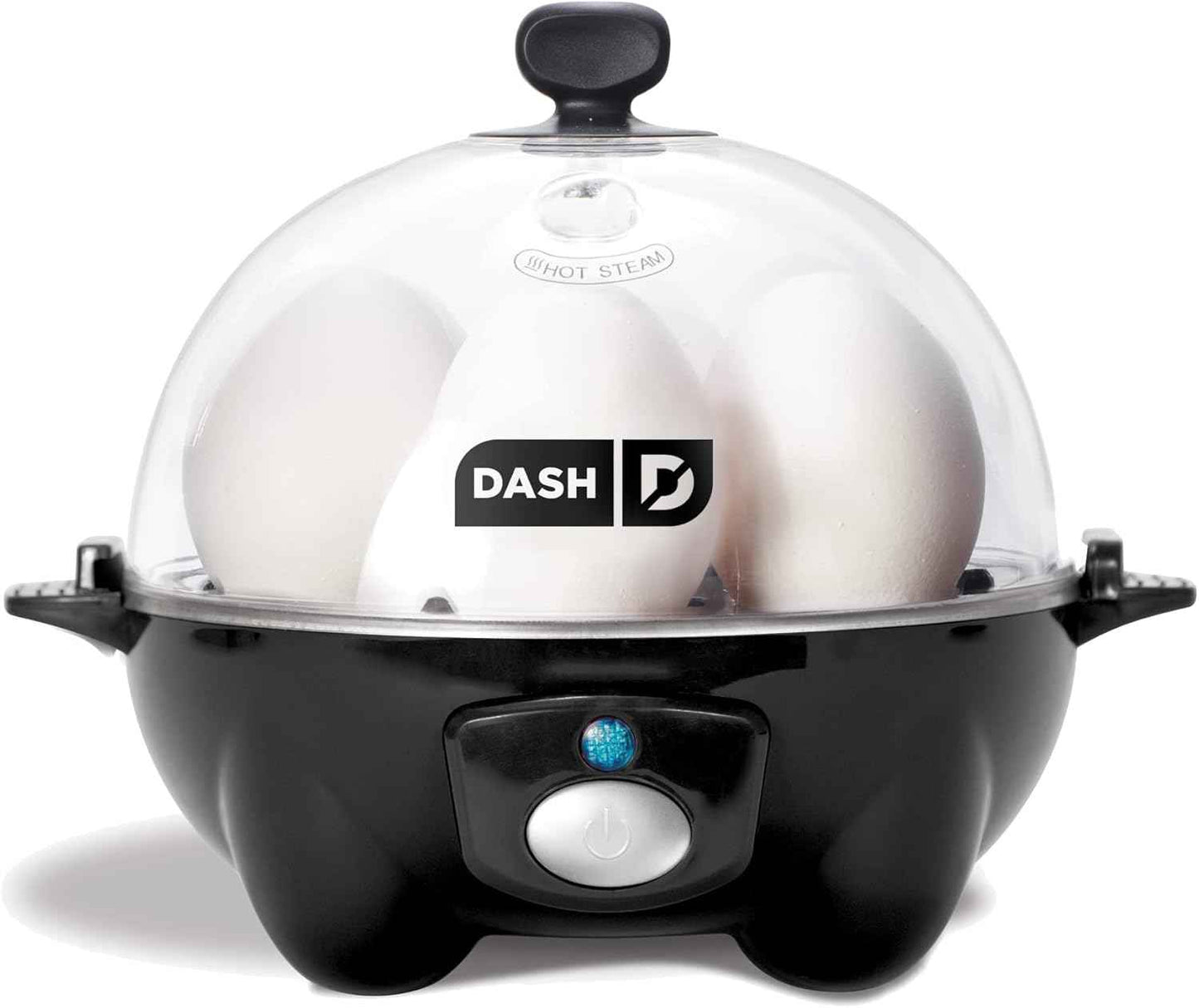 DASH Rapid Egg Cooker: 7 Egg Capacity Electric Egg Cooker for Hard Boiled Eggs, Poached Eggs, Scrambled Eggs, or Omelets with Auto Shut Off Feature - Black'