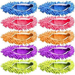 Mop Slippers Shoes 5 Pairs (10 Pieces) - Microfiber Cleaning House Mop Slippers Floor Cleaning Tools Shoe Cover Soft Washable Reusable Microfiber Foot Socks Floor Cleaning Tools Shoe Cover