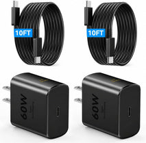 60W Super Fast Charger USB C, Type C Charger Fast Charging Android Phone Charger Block with 10FT USB C Chargers Fast Charging Cable Cord for Samsung Galaxy S26 Ultra/S26+/S26/S25Ultra/S25/S24/S23/S22
