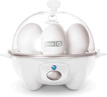 DASH Rapid Egg Cooker: 6 Egg Capacity Electric Egg Cooker for Hard Boiled Eggs, Poached Eggs, Scrambled Eggs, or Omelets with Auto Shut Off Feature - Aqua, 5.5 Inch (DEC005AQ)