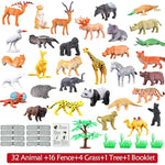 Animals Figure,54 Piece Mini Jungle Toys Set,ValeforToy Realistic Wild Vinyl Plastic Animal Learning Party Favors for Boys Girls Kids Toddlers Forest Small Playset Cupcake Topper
