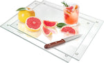 Tempered Glass Cutting Boards for Kitchen Counter, Clear, Non-Slip, Heat-Resistant, Easy to Clean, 2PCS