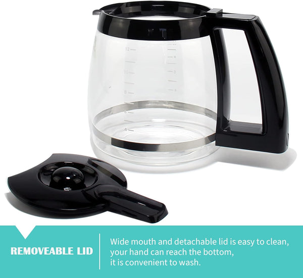 12-Cup Replacement Glass Coffee Carafe for Cuisinart Coffee Makers
