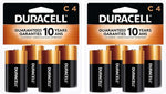 Duracell Coppertop C Batteries, 8 Count (Pack of 1), C Battery with Long-lasting Power, All-Purpose Alkaline Battery for Household and Office Devices