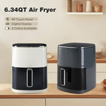 OLIXIS Air Fryer 6 Quart with Window Square Air Fryer 12-in-1 Air Fry, Roast, Reheat, Dehydrate, Bake, Steam, Fries, Custard, Chicken, Wings, Sea Food, Vegetabels,400F