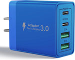 Aioneus 40W Fast Charging Block with Dual USB-C and USB-A Ports