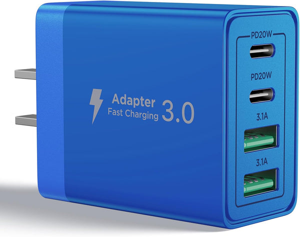 Aioneus 40W Fast Charging Block with Dual USB-C and USB-A Ports