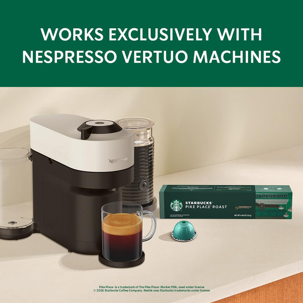 Starbucks by Nespresso Vertuo Coffee Pods, 30-count, Medium Roast, 7.8 oz Brew Size