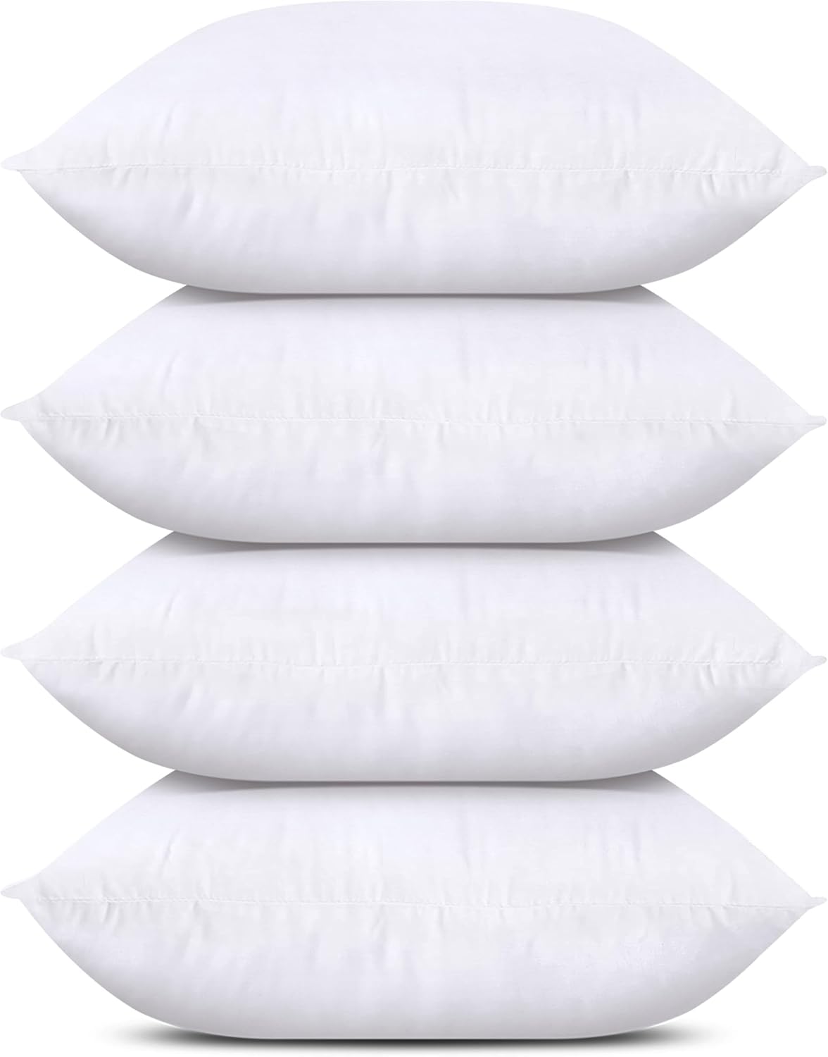 Utopia Bedding Throw Pillows (Set of 4, White), 18 x 18 Inches Pillows for Sofa, Bed and Couch Decorative Stuffer Pillow - Rayz Mart