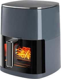 OLIXIS Air Fryer 6 Quart with Window Square Air Fryer 12-in-1 Air Fry, Roast, Reheat, Dehydrate, Bake, Steam, Fries, Custard, Chicken, Wings, Sea Food, Vegetabels,400F