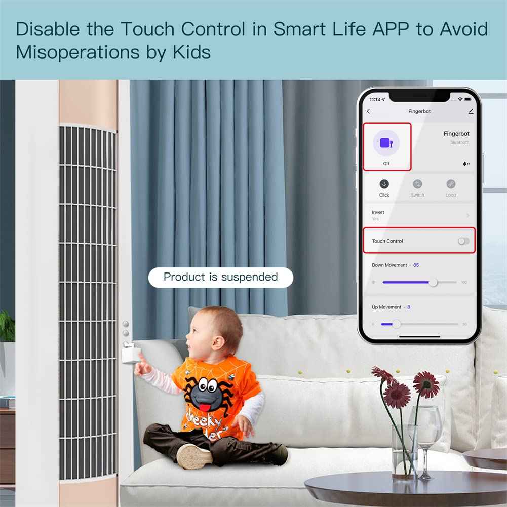 MoesGo 2nd Generation Smart Bluetooth Fingerbot Plus, Wireless Smart Light Switch Button Pusher Bot, Remote Control Smart Life Tuya App, Add Fingerbot Hub Make it Compatible Alexa and Google Home