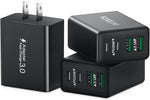 USB C Charger Block, 2-Pack 40W 4-Port Type C Fast Charging Block