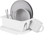 Compact RV Dish Drainer with Sloped Drain Tray Design for Small Spaces