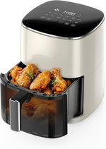 OLIXIS Air Fryer 6 Quart with Window Square Air Fryer 12-in-1 Air Fry, Roast, Reheat, Dehydrate, Bake, Steam, Fries, Custard, Chicken, Wings, Sea Food, Vegetabels,400F