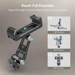 SMALLRIG Universal Metal Phone Support with Cold Shoe Mount, Smartphone Holder Adapter Support Free Adjustment Joints, Phone Tripod Mount for iPhone 17 16 15 14, for Samsung Galaxy etc. - 4382