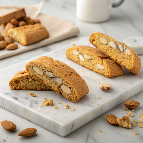 La Dolce Vita Classic Almond Italian Biscotti Cookie Snacks with Whole Almonds, 40 oz. Jar, 30 Servings (Pack of 1)