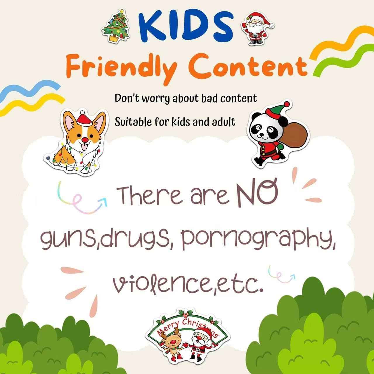 Christmas Stickers, 100PCS Happy Christmas Theme Stickers, Non-Repeating Vinyl Waterproof Holiday Stickers, Holiday Gifts for Kids and Teens, Xmas Party Favorite