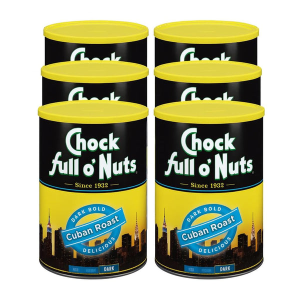 Chock Full o' Nuts New York Roast Ground Coffee - Premium Beans in Recyclable Steel Can