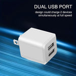 Dual Port USB Wall Charger with 3-Pack