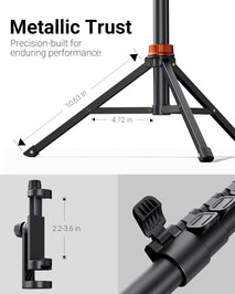 66" Phone Tripod, Tripod for iPhone with Remote & Phone Stand, Extendable Cell Phone Tripod for Video Recording, Ultimate Tripod & Monopod Accessories for iPhone/Android, Clamp Mount
