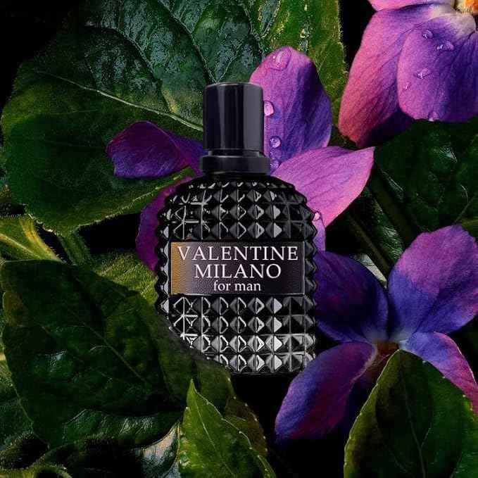 Valentine Milano Couple Set Perfume Gift Set for Women/Men EDP – (100ml x2) Amber Floral & Oriental Scents, Cologne with a Modern Twist Elegant, Plus 2 Refillable 5ml Travel Spray Bottles.
