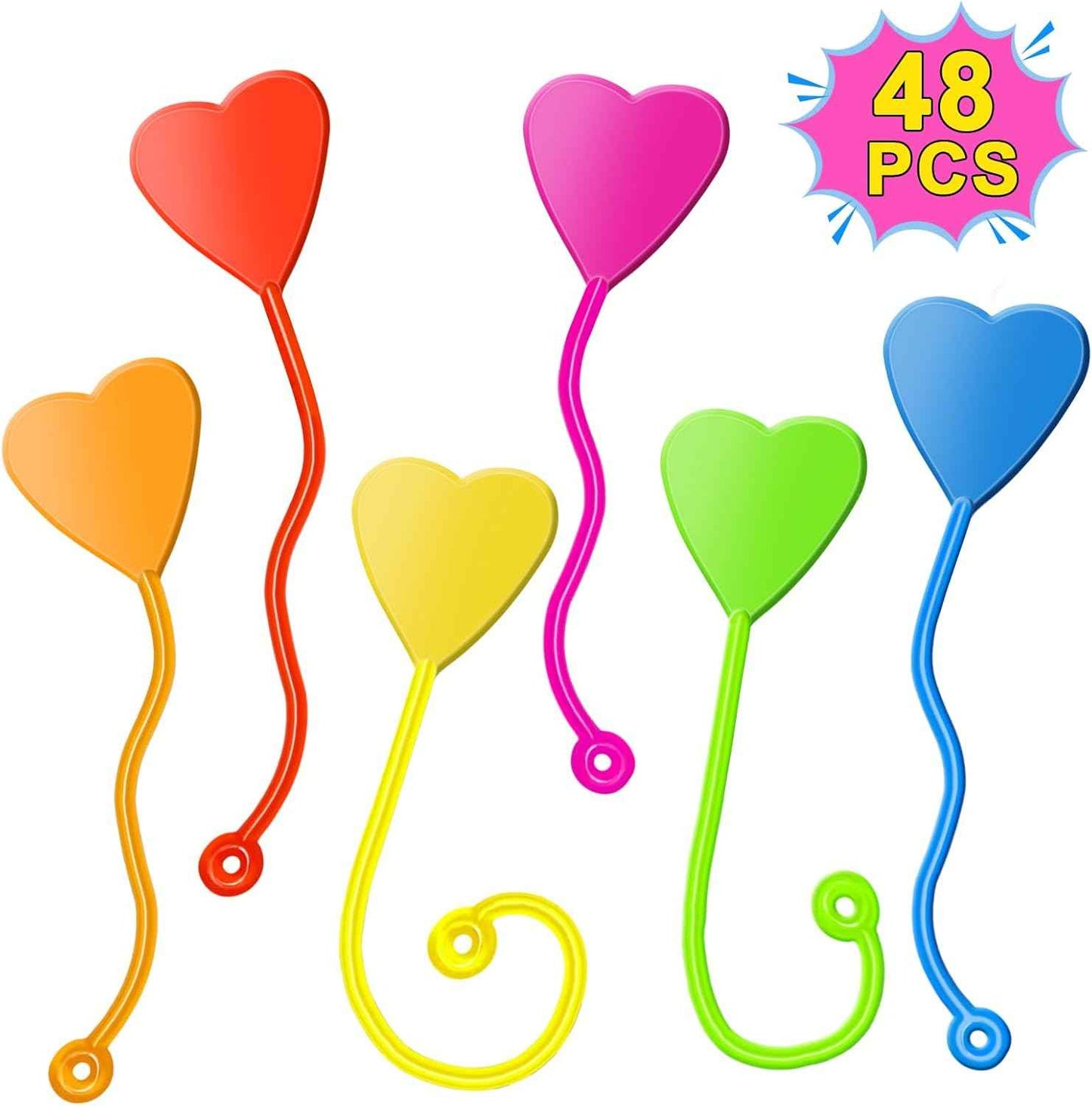 Sticky Hands Bulk 48 PCS Party Favors for Kids 4-8 8-12 Stretchy Sticky Hand Toy Christmas Stocking Stuffers for Kids Goodie Bag Stuffers Fillers Classroom Prizes Student Gifts Birthday Party Supplies