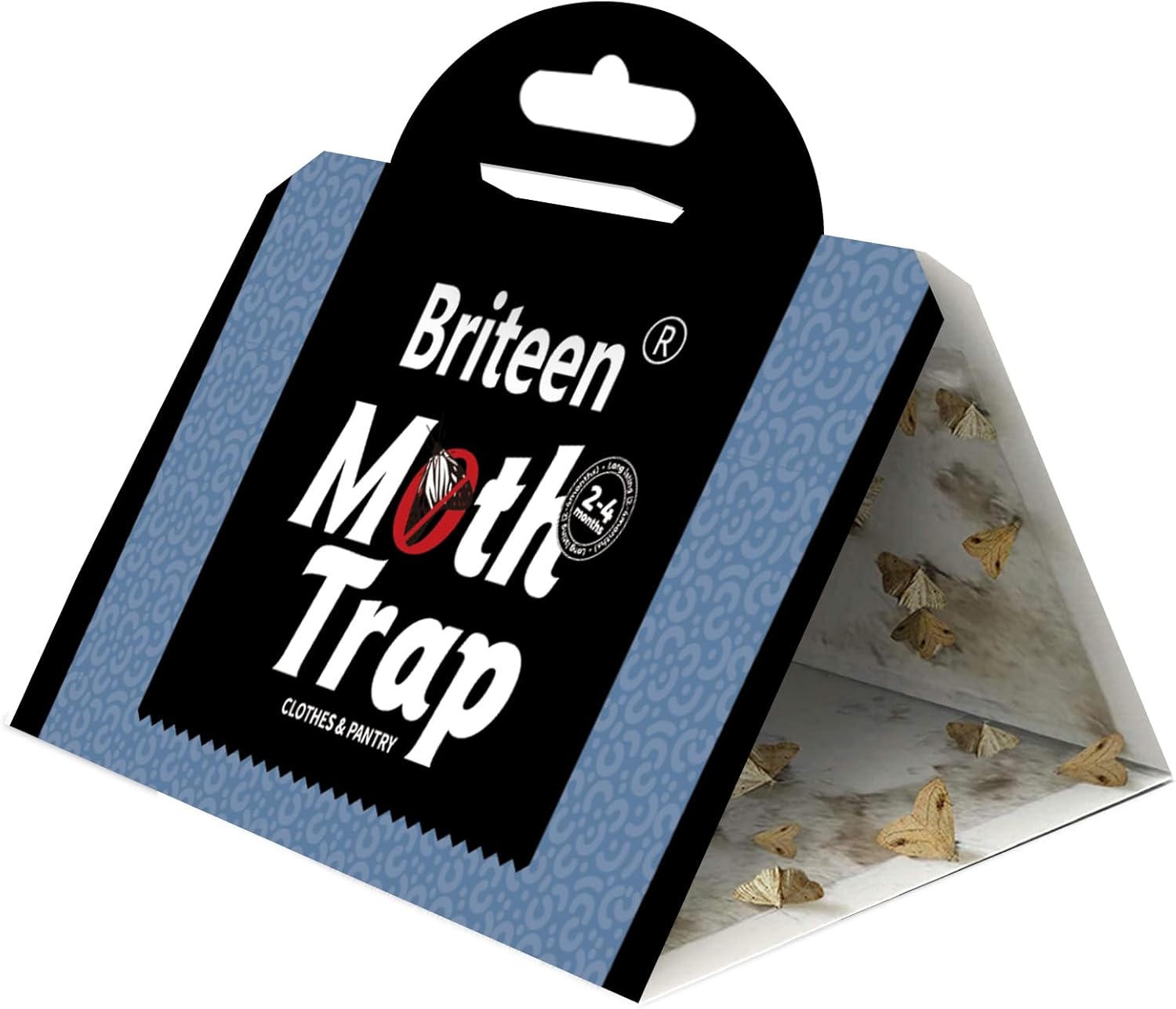 10 Pack Pantry Moth Traps Safe and Effective for Food and Clothing- Glue Traps with Pheromones for Wool Closet Carpet Food and Cupboard