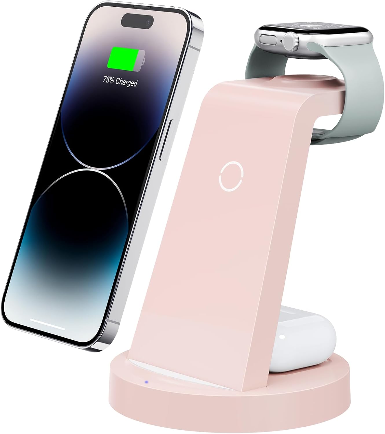 3 in 1 Charging Station for iPhone, Wireless Charger for iPhone 17 16e 16 15 14 13 12 11 X Pro Max & Apple Watch - Wireless Charging Station for AirPods 4 3 Pro - Rayz Mart