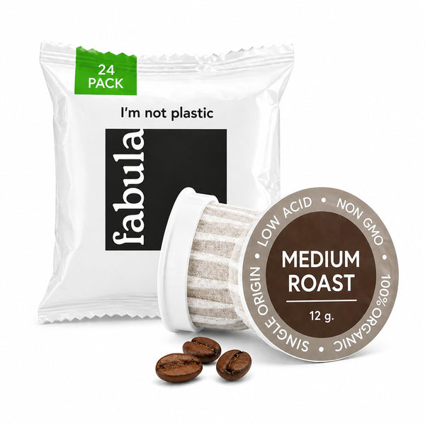 Dark Roast Coffee Pods, Low Acid, Single Origin, Non-GMO, Fair Trade, Kcup Compatible