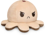 TeeTurtle Reversible Octopus Plushie - 4-Inch Pink + Aqua Two-Sided Flip Plush Toy with Embroidered Details - Cute Mini Collectible Plush for Kids, Teens, and Adults
