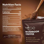 Instant mushroom coffee with cordyceps, reishi, and arabica beans for energy and immune support (30 servings)