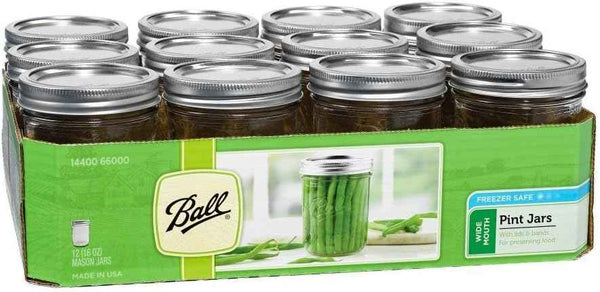 Ball Wide Mouth Glass Mason Jars with Lids and Bands, Used for Canning, Pickling, Juice, Jam, Jelly, Quart Size 32 Ounce (Pack of 2)