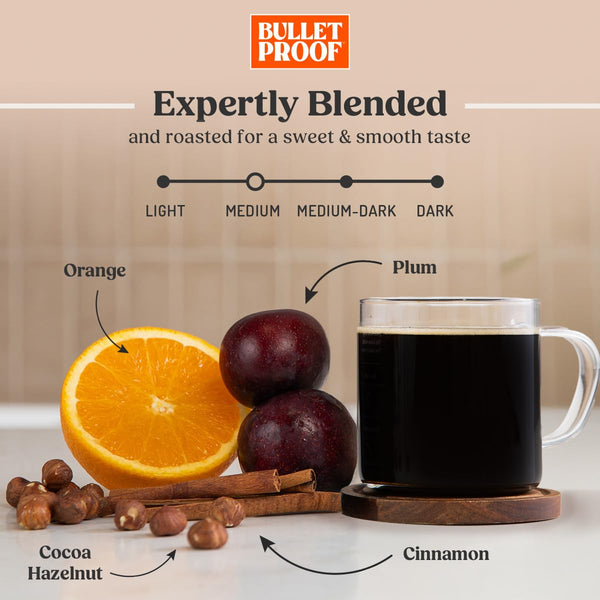 Bulletproof Original Medium-Roast Single-Serve Coffee Pods, 24 Count, 100% Arabica Beans