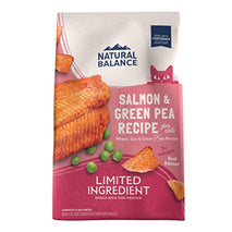 Natural Balance Limited Ingredient Adult Grain-Free Dry Cat Food Salmon & Green Pea Recipe 10 Pound Bag