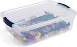 Clear Storage Bins with Lids, 6-Pack, Stackable, BPA-Free, Made in USA