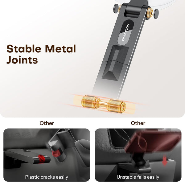 OMOTON TP02 360°Rotating for MagSafe Tripod, Aluminum Magnetic Phone Tripod for iPhone 17/16/15 Pro Max Air Women Men, Foldable Cell Phone Stand Fits Vlog, Gym, Travel Accessories Gift for Fathers Day
