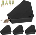 Anblak Mouse Station with Keys Black 6 Pack, Key Required Mouse Stations, Mice Stations, Keeps Children and Pets Safe Indoor & Outdoor