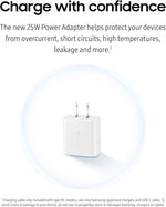 Samsung 25W Wall Charger Power Adapter with Cable, Super Fast Charging, Compact Design, Energy Efficient, Compatible with Galaxy and USB Type C Devices, Black