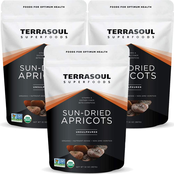 Terrasoul Superfoods Organic Apricots, 2 Lbs, Unsulphured, No-Added Sugar
