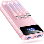OHOVIV Portable Charger Power Bank 50000mAh Battery Pack, 22.5W Fast Charging PowerBank with Built in Cables,Travel Essential USB-C Portable Phone Charger for iPhone Samsung Pixel Android iPad