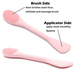 Facial cleansing brush, 2-in-1 silicone face mask brush & face scrubber for exfoliating, massaging, removing blackheads, and skincare