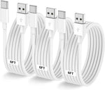 Car Carplay Cable for iPhone 17 16 15 Pro Plus Pro Max Air，3-Pack [3.3FT+3.3FT+6FT] USB A to USB C Cable for iPhone 17 16 15，for iPad Pro/Air/Mini，for Galaxy S25 S24，for MacBook Pro/Air and More