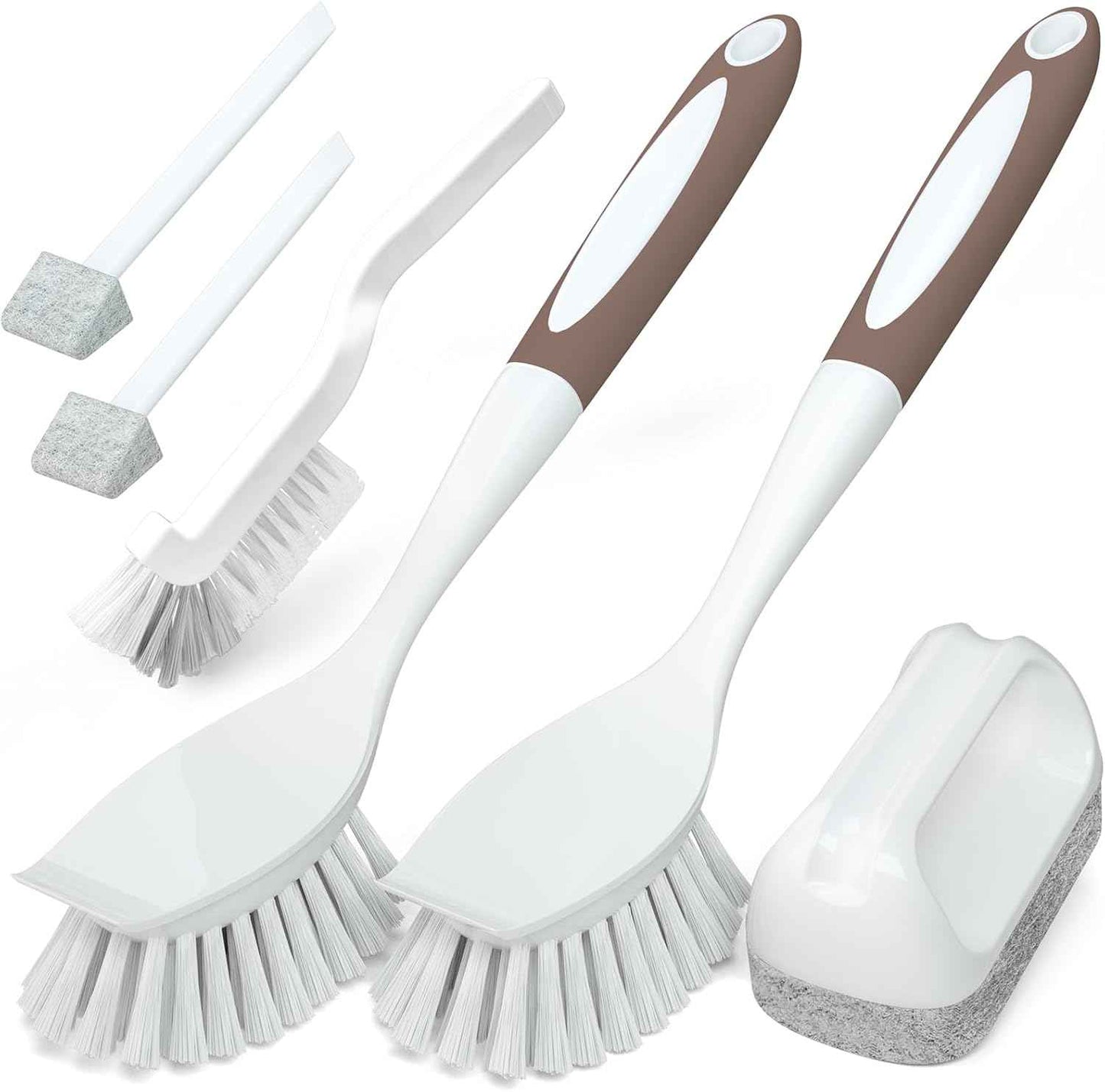 Holikme 6Pack Kitchen Cleaning Brush, Green