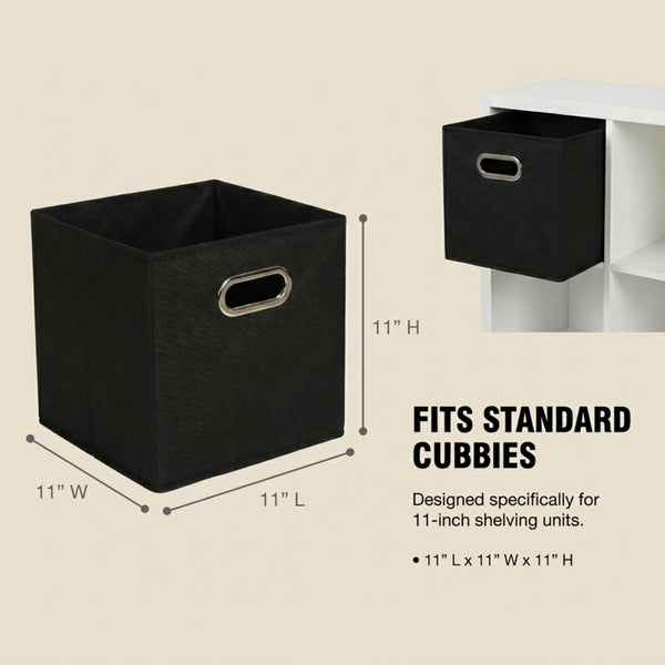 Household Essentials Foldable Fabric Storage Bins 6 Piece Set