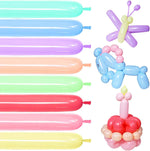 100Pcs 260 Balloons White Long Balloons for Balloon Garland Thickening Skinny Latex Twisting Balloon for Animals Modeling Christmas Birthday Wedding Party Decorations