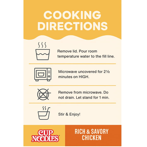 Nissin Cup Noodles Protein Ramen Chicken Flavor with Bone Broth 16g Protein 6 Pack