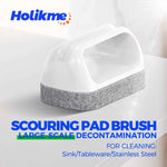 Holikme 7 Pack Deep Cleaning Brush Set with Scraper Tip for Pool Walls, Bathroom, Grout, Floor, Tub, Shower, and Kitchen Surface