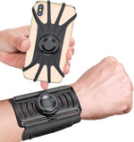 Running Armband 360°Rotatable for iPhone 17/16/15/14/13/Pro Max/Pro/Mini/12/11/SE/Xs/XR/X/8/7/Plus, Fits All 4-6.7 Inch Smartphones, with Key Holder Phone Armband for Running Hiking Biking (Black)