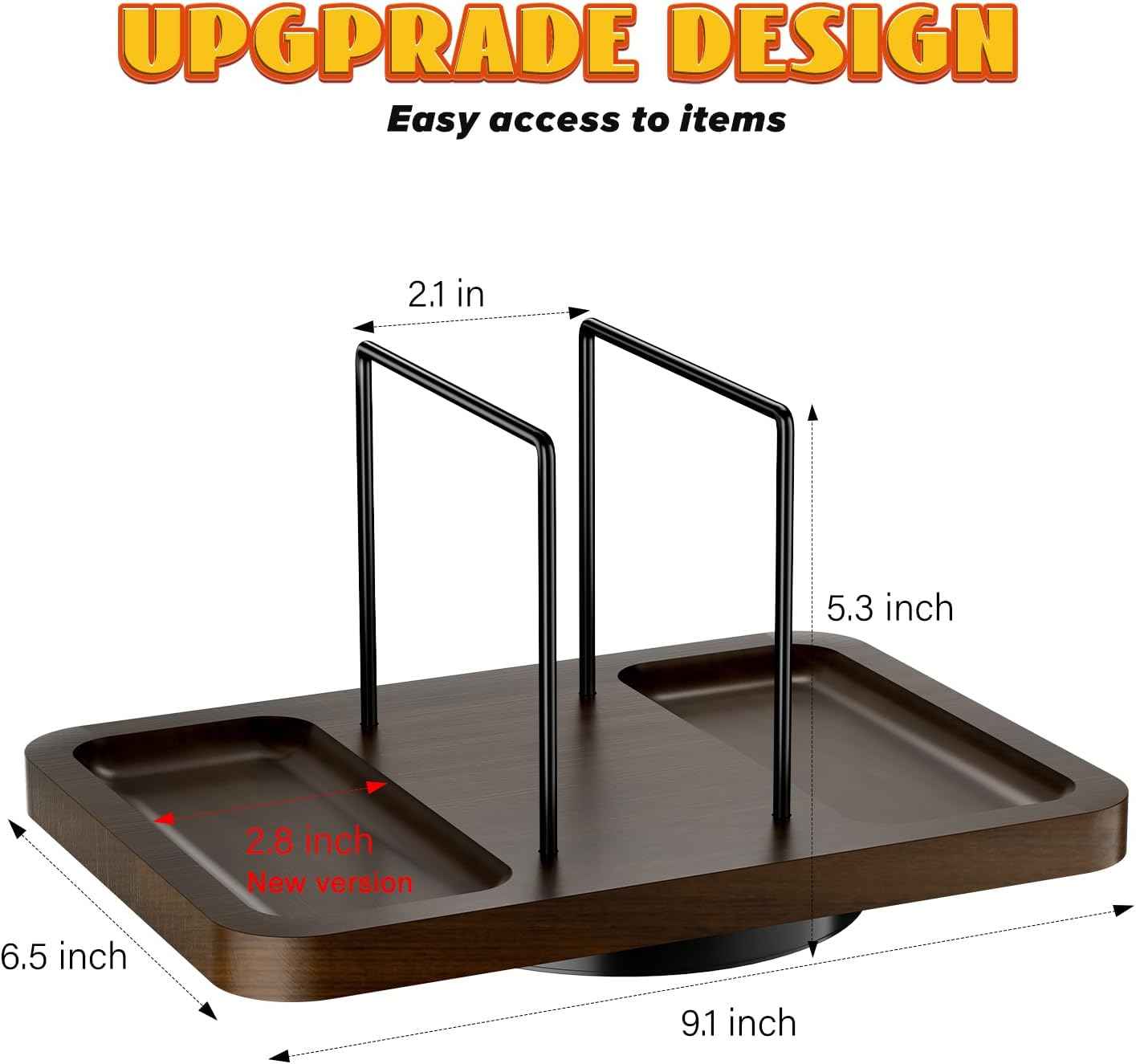 Napkin Holder for Table, Rotating Metal Napkin Dispenser with Salt and Pepper Shakers Caddy Standing Paper Towel Holder for Bathroom Kitchen Dining Table Decor Not Including Shakers